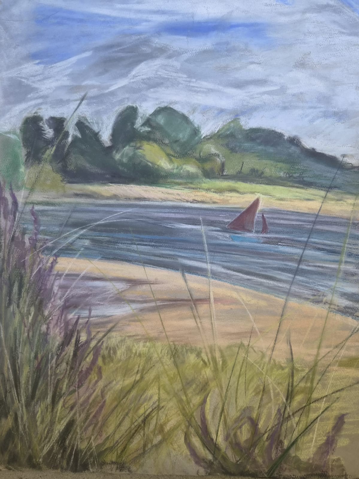 Pastel landscape of the Dorset coast by Lizzy Short